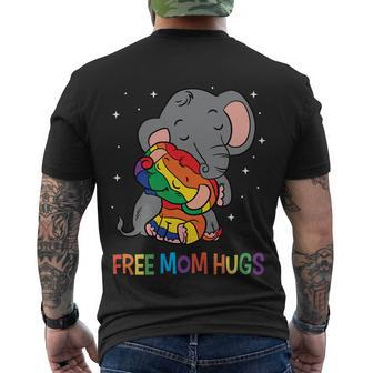 Free Mom Hugs Lgbt Mother Elephant Rainbow Men's T-shirt Back Print - Thegiftio UK