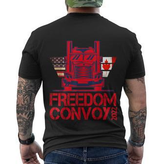 Freedom Convoy 2022 Support Our Truckers Convoy Men's Crewneck Short Sleeve Back Print T-shirt - Monsterry DE
