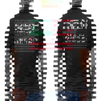 Freeish Since 1865 Black History Pride African American Men's T-shirt Back Print - Thegiftio UK