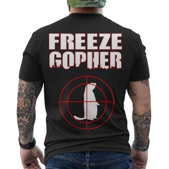 Freeze Gopher Target Men's Crewneck Short Sleeve Back Print T-shirt - Monsterry