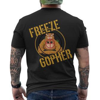 Freeze Gopher Tshirt Men's Crewneck Short Sleeve Back Print T-shirt - Monsterry