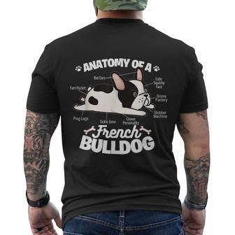 French Bulldog Graphic Anatomy Of A French Bulldog Men's T-shirt Back Print - Thegiftio UK