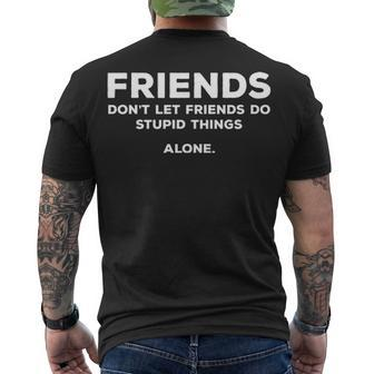 Friends V4 Men's Crewneck Short Sleeve Back Print T-shirt - Seseable