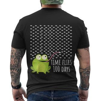 Frog Fly 100 Days Of School Teacher Boy Girl Men's T-shirt Back Print - Thegiftio UK