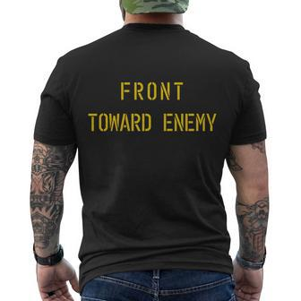 Front Toward Enemy Military Quote Vintage Men's Crewneck Short Sleeve Back Print T-shirt - Monsterry AU