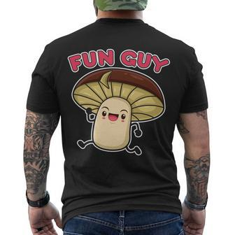 Fun Guy Fungi Mushroom Tshirt Men's Crewneck Short Sleeve Back Print T-shirt - Monsterry AU
