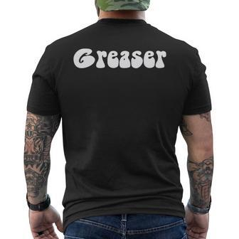 Fun Retro 1950&8217S Vintage Greaser White Text Men's Back Print T-shirt | Mazezy