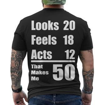 Funny 50Th Birthday Fifty Years Men's Crewneck Short Sleeve Back Print T-shirt - Monsterry UK