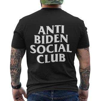 Funny Anti Biden Anti Biden Social Club Men's Crewneck Short Sleeve Back Print T-shirt - Monsterry
