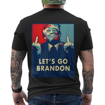 Funny Anti Biden Donald Trump Let’S Go Brandon Men's Crewneck Short Sleeve Back Print T-shirt - Monsterry