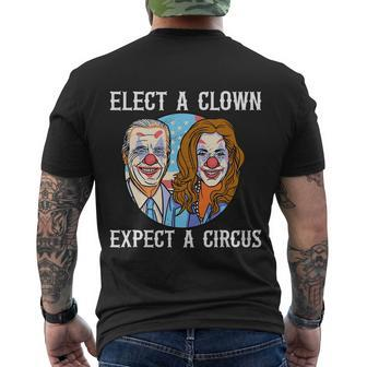 Funny Anti Biden Elect A Clown Expect A Circus Funny Anti Joe Biden Men's Crewneck Short Sleeve Back Print T-shirt - Monsterry DE