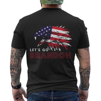 Funny Anti Biden Fjb Lets Go Brandon Let Go Brandon Brandon Flag Brandon B Men's Crewneck Short Sleeve Back Print T-shirt - Monsterry
