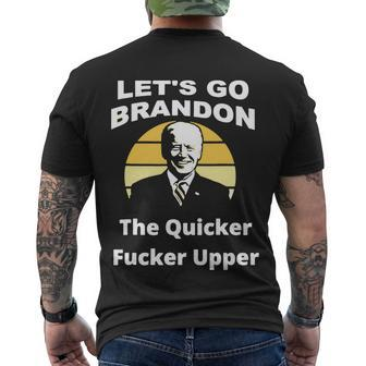 Funny Anti Biden Fjb Lets Go Brandon Let Go Brandon Fjb Funny American Fla Men's Crewneck Short Sleeve Back Print T-shirt - Monsterry CA