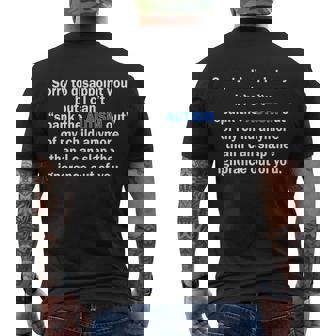 Funny Autism Quote Tshirt Men's Crewneck Short Sleeve Back Print T-shirt - Monsterry