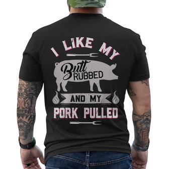 Funny Bbq Grilling Quote Pig Pulled Pork Men's Crewneck Short Sleeve Back Print T-shirt - Monsterry