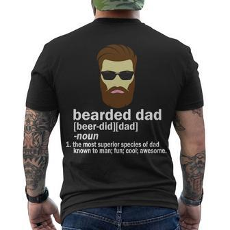 Funny Bearded Dad Definition Tshirt Men's Crewneck Short Sleeve Back Print T-shirt - Monsterry