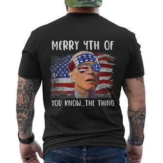 Funny Biden Confused Merry Happy 4Th Of You Know The Thing Funny Design Men's Crewneck Short Sleeve Back Print T-shirt - Monsterry DE