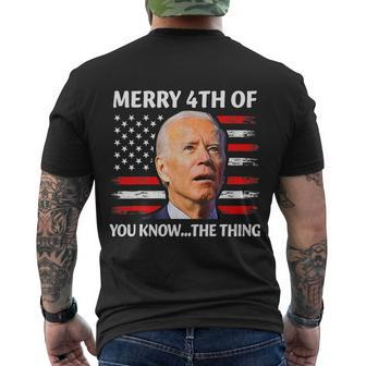 Funny Biden Confused Merry Happy 4Th Of You KnowThe Thing Tshirt Men's Crewneck Short Sleeve Back Print T-shirt - Monsterry AU