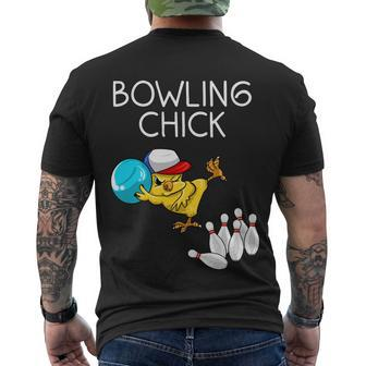 Funny Bowling Gift For Women Cute Bowling Chick Sports Athlete Gift Men's Crewneck Short Sleeve Back Print T-shirt - Monsterry
