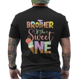 Funny Brother Of The Sweet One Cute Ice Cream Lovers Men's Crewneck Short Sleeve Back Print T-shirt - Monsterry AU