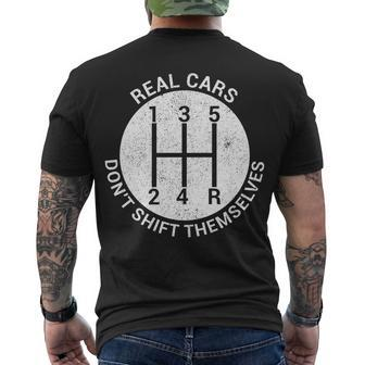 Funny Car Stick Shift Tshirt Men's Crewneck Short Sleeve Back Print T-shirt - Monsterry DE