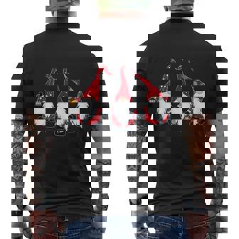 Funny Cute Christmas Gnomes Tshirt Men's Crewneck Short Sleeve Back Print T-shirt - Monsterry