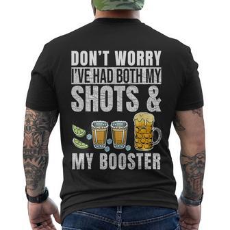 Funny Dont Worry Ive Had Both My Shots And Booster Funny Vaccine Gift Tshirt Men's Crewneck Short Sleeve Back Print T-shirt - Monsterry AU