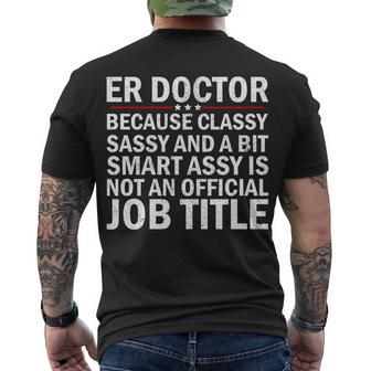 Funny Er Doctor Official Job Title Tshirt Men's Crewneck Short Sleeve Back Print T-shirt - Monsterry DE