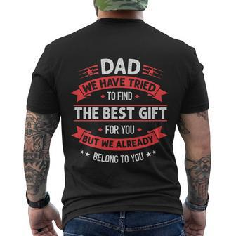 Funny Fathers Day Meaningful Gift Dad From Daughter Son Wife For Daddy Gift Men's Crewneck Short Sleeve Back Print T-shirt - Monsterry UK