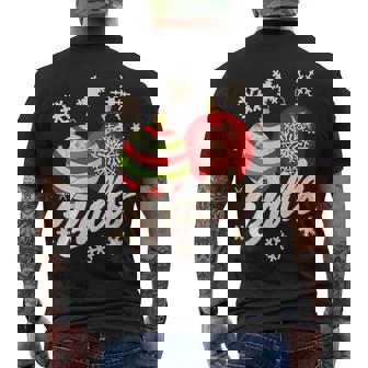 Funny Festive Christmas Balls Men's Crewneck Short Sleeve Back Print T-shirt - Monsterry