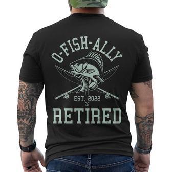 Funny Fishing Ofishally Retired Est 2022 Tshirt Men's Crewneck Short Sleeve Back Print T-shirt - Monsterry