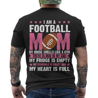 Funny Football Mom Quote Fan Men's Crewneck Short Sleeve Back Print T-shirt - Monsterry CA