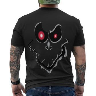 Funny Ghost Face Halloween Tshirt Men's Crewneck Short Sleeve Back Print T-shirt - Monsterry UK