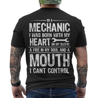 Funny Im A Mechanic Quote Tshirt Men's Crewneck Short Sleeve Back Print T-shirt - Monsterry