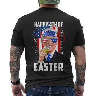 Funny Joe Biden Confused Happy 4Th Of Easter 4Th Of July Men's Crewneck Short Sleeve Back Print T-shirt - Monsterry