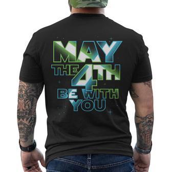 Funny May The 4Th Be With You Tshirt Men's Crewneck Short Sleeve Back Print T-shirt - Monsterry UK