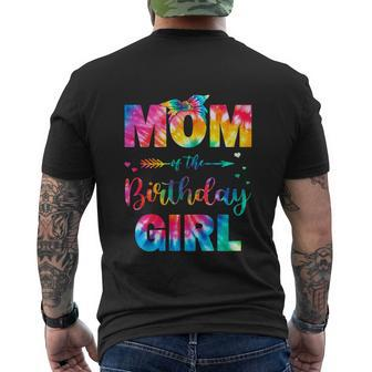 Funny Mom Of The Birthday Girl Mama Tie Dye Men's Crewneck Short Sleeve Back Print T-shirt - Monsterry CA