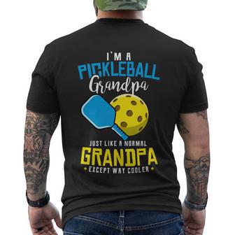 Funny Pickleball Im A Pickleball Grandpa Pickleball Players Gift Men's Crewneck Short Sleeve Back Print T-shirt - Monsterry