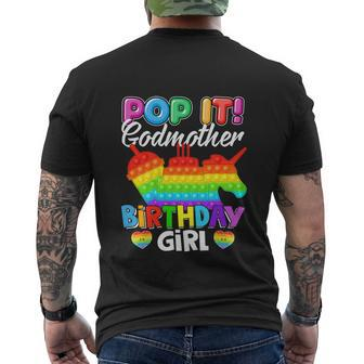 Funny Pop It Godmother Birthday Girl Fidget Kid Men's Crewneck Short Sleeve Back Print T-shirt - Monsterry