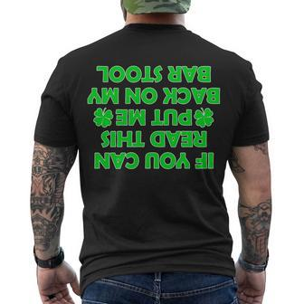 Funny St Patricks Day Quote Men's Crewneck Short Sleeve Back Print T-shirt - Monsterry