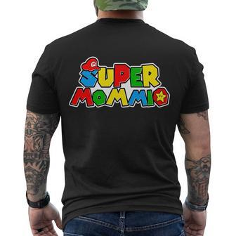 Funny Super Mommio Mothers Day Gamer Men's Crewneck Short Sleeve Back Print T-shirt - Monsterry