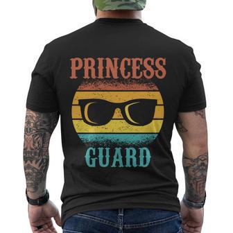 Funny Tee For Fathers Day Princess Guard Of Daughters Great Gift Men's Crewneck Short Sleeve Back Print T-shirt - Monsterry