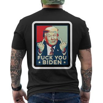 Funny Trump Hope Design Fuck You Biden Men's Crewneck Short Sleeve Back Print T-shirt - Monsterry
