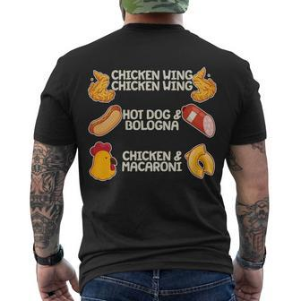Funny Viral Chicken Wing Song Meme Men's Crewneck Short Sleeve Back Print T-shirt - Monsterry DE