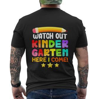 Funny Watch Out Kindergarten Here I Come Men's Crewneck Short Sleeve Back Print T-shirt - Monsterry UK