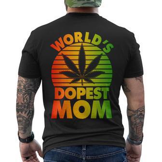 Funny Worlds Dopest Mom Men's Crewneck Short Sleeve Back Print T-shirt - Monsterry UK