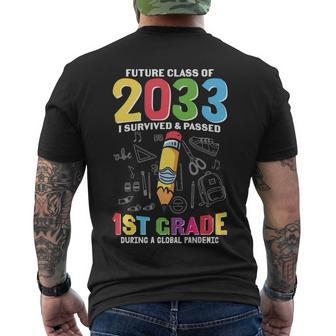 Future Class Of 2033 1St Grade Back To School Men's Crewneck Short Sleeve Back Print T-shirt - Monsterry