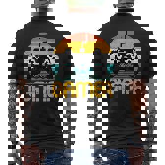 Gamer Vintage Video Games Gaming For Boys Men's T-shirt Back Print - Thegiftio