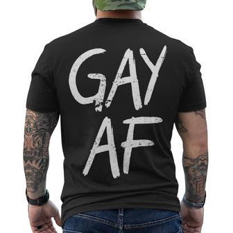 Gay Af Pride Logo Men's Crewneck Short Sleeve Back Print T-shirt - Monsterry