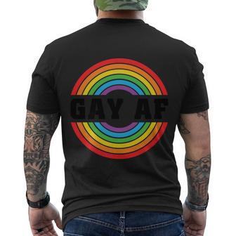 Gay Af Rainbow Lgbt Pride Month Men's Crewneck Short Sleeve Back Print T-shirt - Monsterry